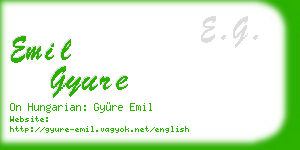 emil gyure business card